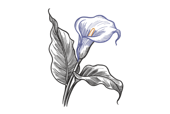 Calla Lily Sketch Embroidery Design: A Craft Fair Review