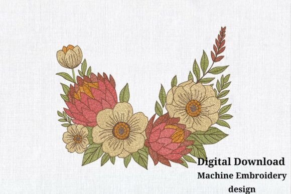 Exotic Floral Bouquet Protea Wildflower Embroidery Review
