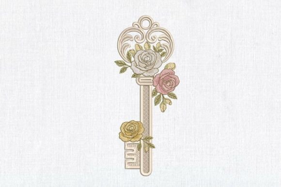 Floral Key Rose Wedding Valentine Embroidery Review