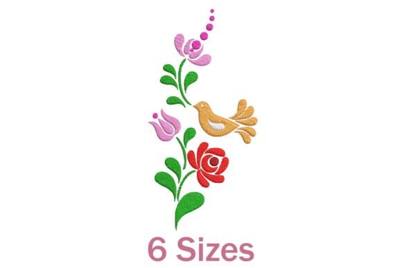 Flower with Bird: A Craft Fair Standout Embroidery Design