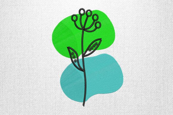 Modern Abstract Flower: Holiday Embroidery Design Review