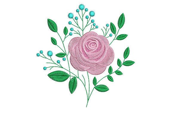 Pink Rose Embroidery Designs Review for Boutique Sweatshirts