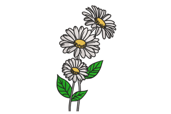 Sketch Daisy Trio – Modern Botanical Embroidery Review