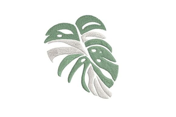 Striped Monstera Leaf: Fresh Modern Embroidery Review