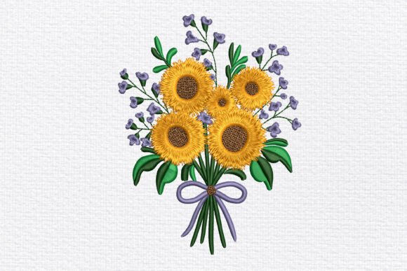 Sunflower Bouquet: A Small Business Embroidery Review