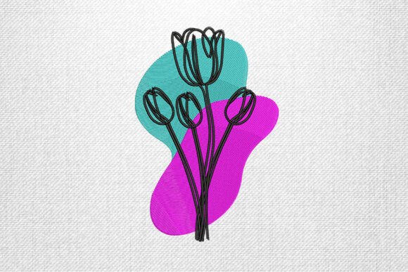 Tulip Flower Outline Review for Boutique Sweatshirts